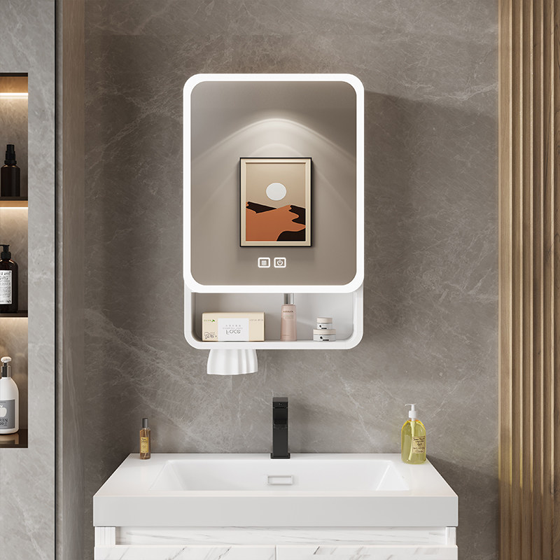 Home Bathroom Glass - Organizer, Spiegel, Badezimmerschrank, Aufbewahrungsregale, Papierdekorationen, Hautpflegeschrank,