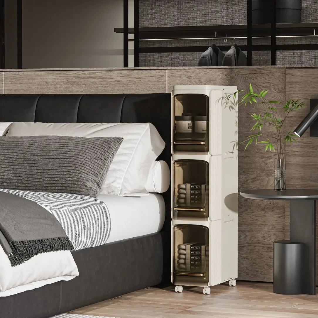 Home Essentials Bathroom Rack - Mobiler faltbarer Spaltenschrank für das Badezimmer