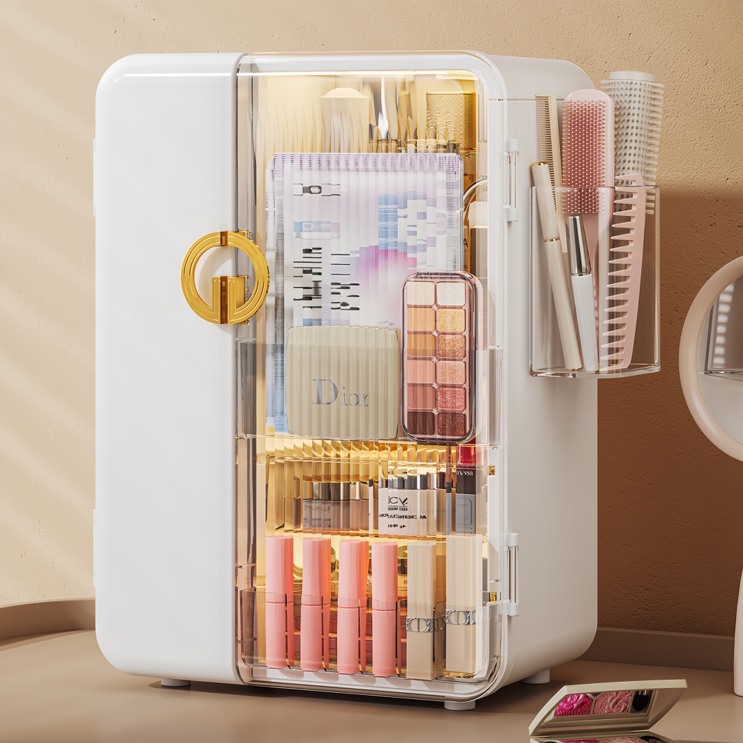 Home Bathroom Vanity - Große Acryl-Make-up-Aufbewahrungsbox, Staubdichter Hautpflege-Organizer, Geeignet für
