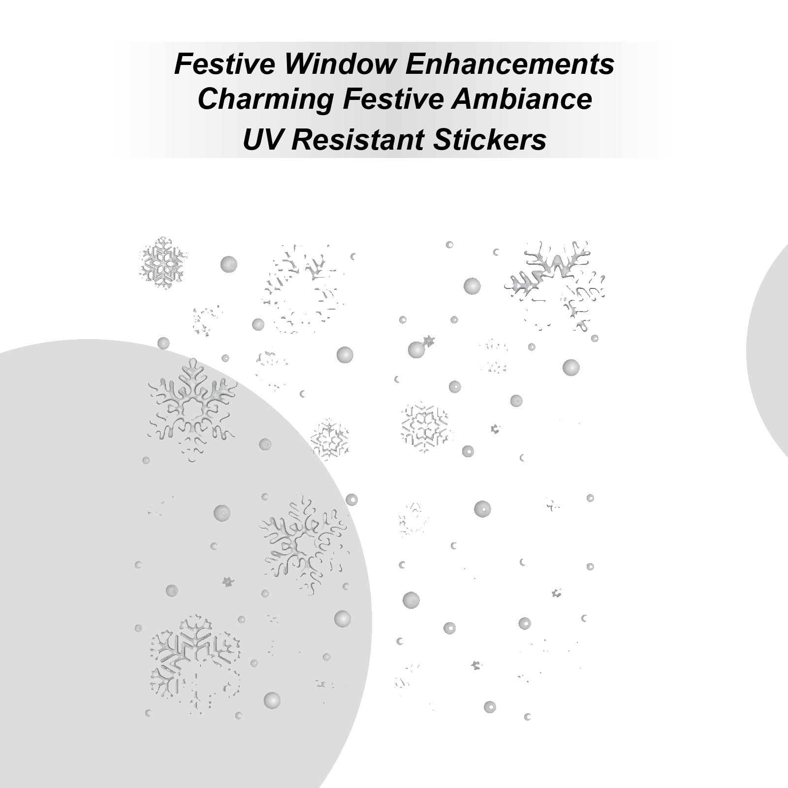 Home Bathroom Glass - Feiertags-Fensteraufkleber, statisch, wiederverwendbar, Heimdekoration, Schneeflockenaufkleber, Weihnachts-Fensteraufkleber