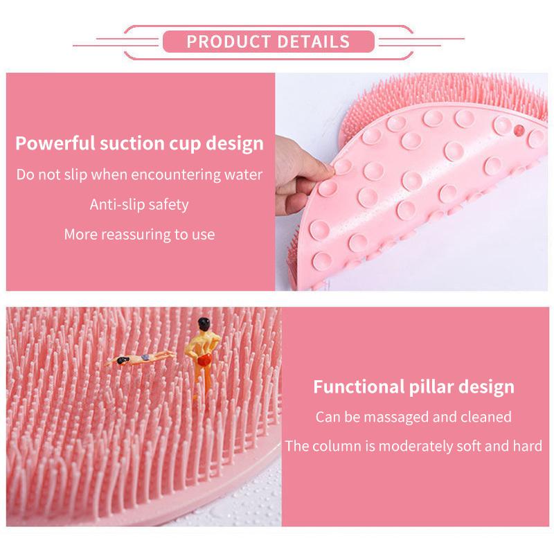 Non Slip Bath Mat - Wandmontierte Fußschrubber-Matte für die Dusche, Rutschfeste
