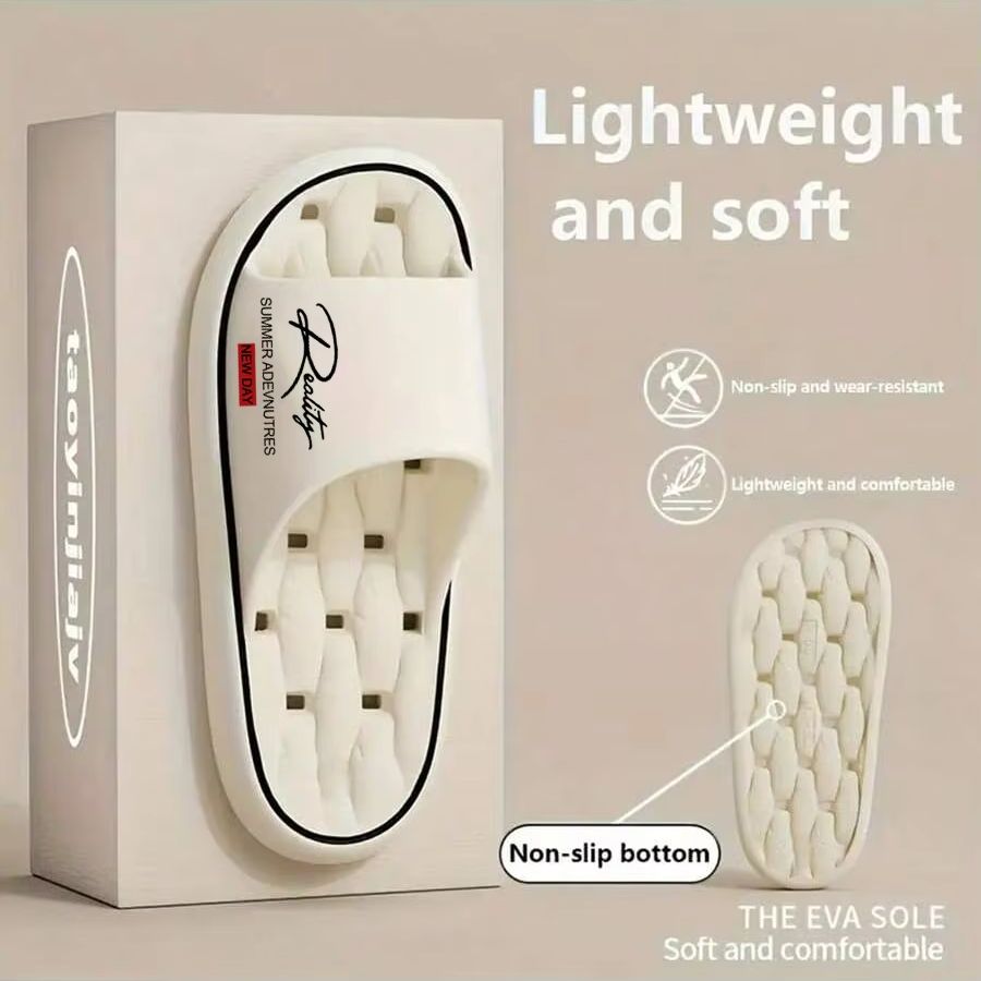Home Bathroom Design - Unisex-Sandalen im Ins-Style mit Realitätsdruck, dicken