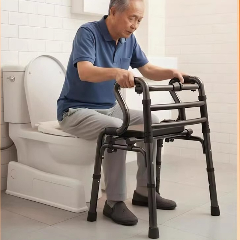 Home Bathroom Grab Bar - Verstellbarer Haltegriff für Senioren, Bohrfreie Aluminium-Stütze
