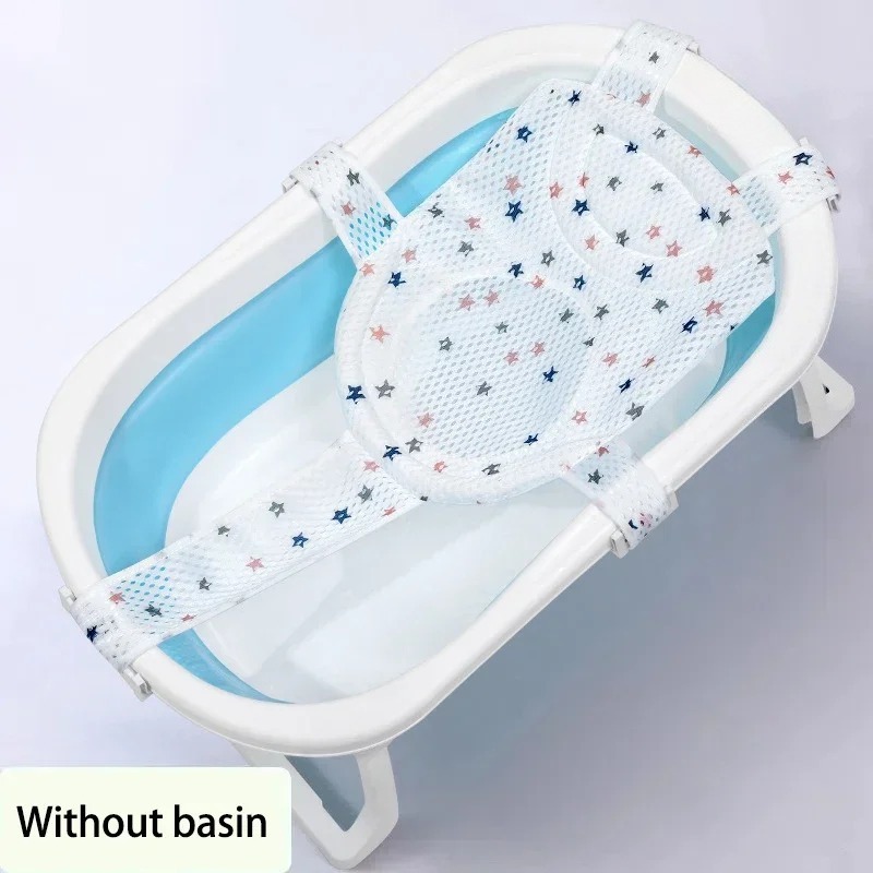 Non Slip Bath Mat - Badewannen-Netzauflage für Neugeborene, rutschfeste Baby-Badewannenmatte, längenverstellbare