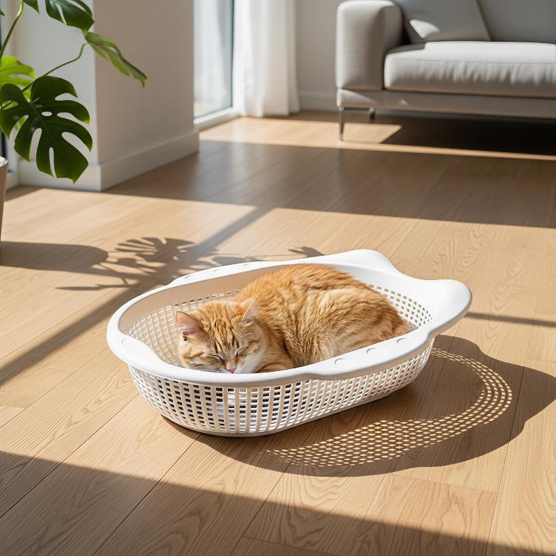 Non Slip Bath Mat - Plastik-Katzenbett mit Atmungsaktivem Hohlkissen, Rutschfest, Schnell