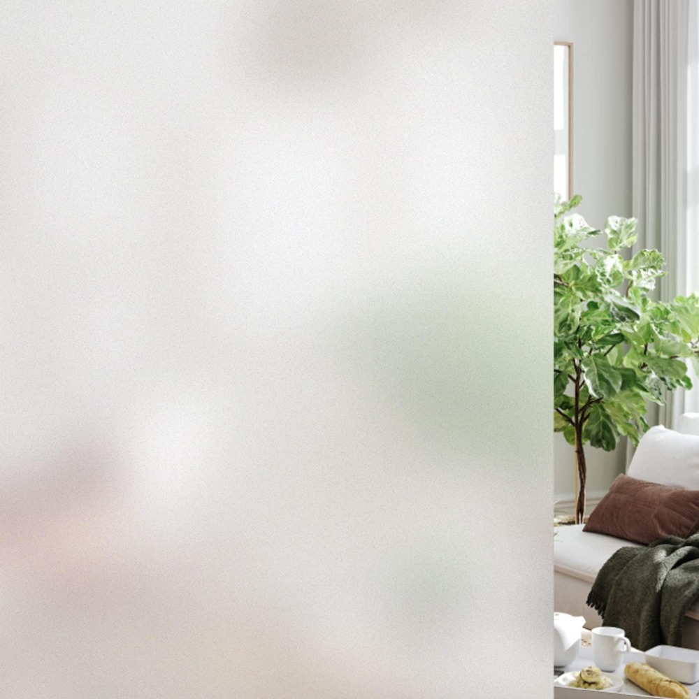Home Bathroom Glass - Milchige Fenster-Sichtschutzfolie, statisch haftend, nicht klebend,