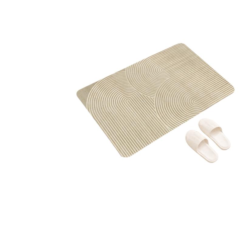 Beige Gestreifte Diatomeenerde – Non Slip Bath Mat Bewertung und Preis