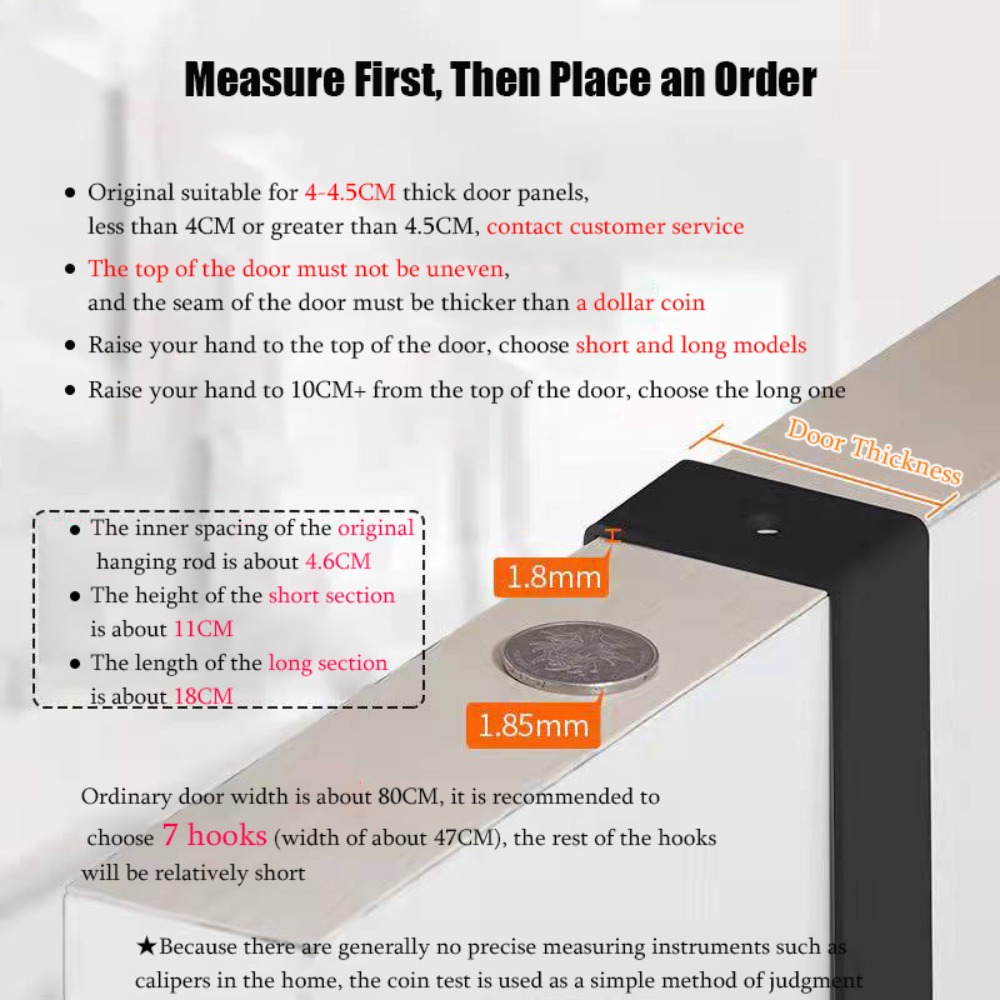 Haken über der Tür, 6 Haken, K – Tiny Home Bathroom Kitchen Bewertung und Preis