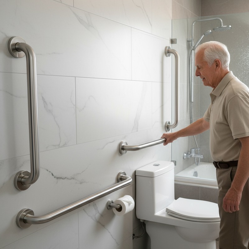 Mehrere Größen, Edelstahl-Arml – Home Bathroom Grab Bar Bewertung und Preis