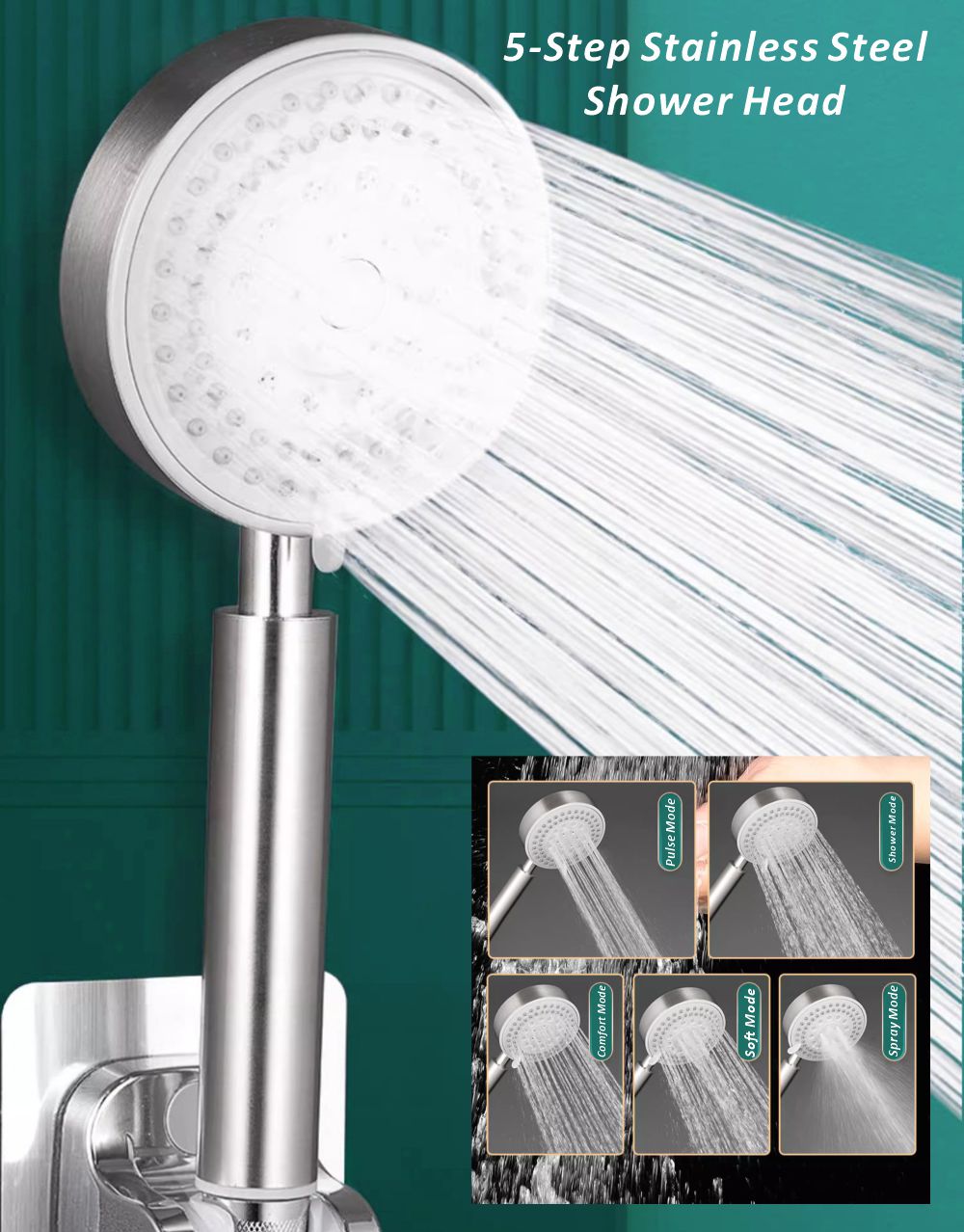 Neuer Duschkopf aus Edelstahl  – Home Bathroom Taps Bewertung und Preis