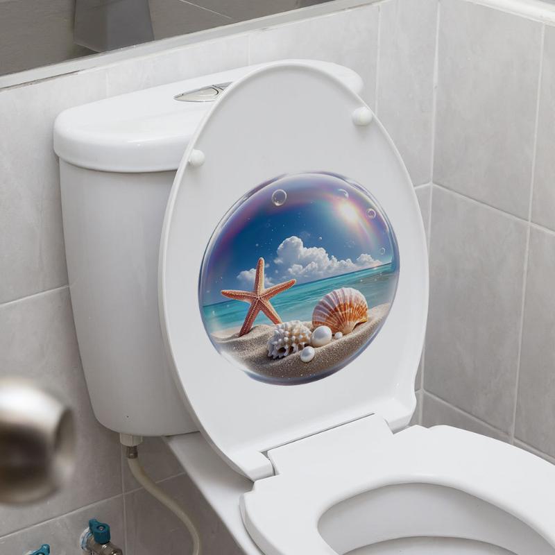 Toilettenaufkleber mit Meeresm – Home Bathroom Design Bewertung und Preis