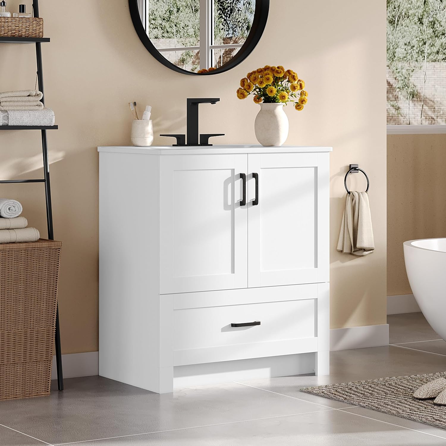 30-Zoll-Badezimmer-Waschtisch  – Home Bathroom Vanity Bewertung und Preis