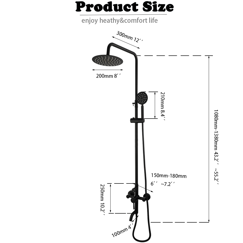 Kemaidi Dusch armatur Set matt – Home Bathroom Taps Bewertung und Preis