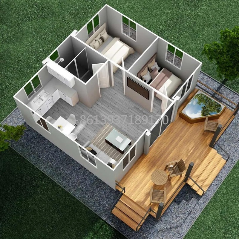20FT Faltbares Erweiterbares 2 – Tiny Home Bathroom Kitchen Bewertung und Preis